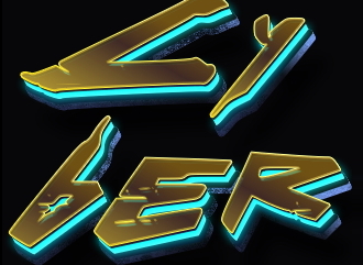 Cyberpunk 3D lettering text builder con efecto Cyberpunk