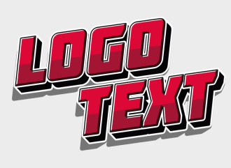 Logotipo al estilo de un deporte de acción: texto agresivo en 3D