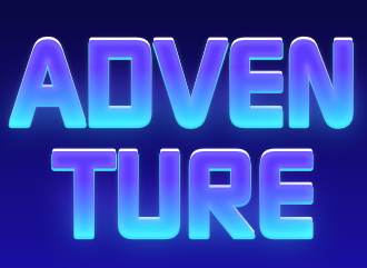 Aventura lettering text builder para yourtube twitch channel header y diseño con efecto neon
