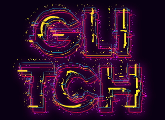 Cool neon glitch logo generator