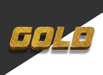 Generador de logotipos dorados en 3D a partir de hermosas fuentes.