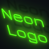 Font with the glowing effect of neon