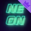 Neon retro style text to add to the photo in a beautiful font