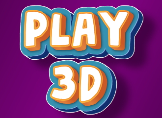 Letras en 3D al estilo del logotipo de un juego volumétrico