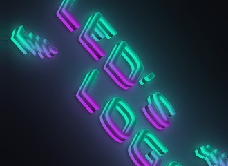 Generador de letras luminosas en 3D, texto de hermosas fuentes con efecto LED